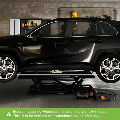 7000 LBS Portable Car Lift with Extension Plates, Black — product view 6